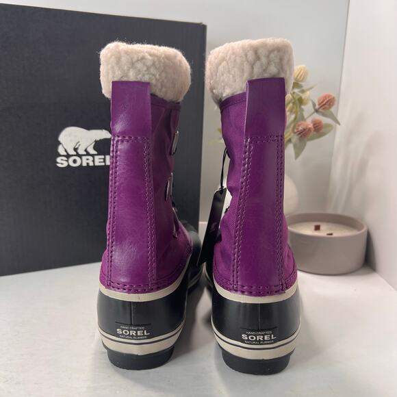 Sorel Yoot Pac TP Waterproof Boot Nylon Sherpa Wild Iris NY1962-594 Youth 6 NWD - Picture 4 of 12